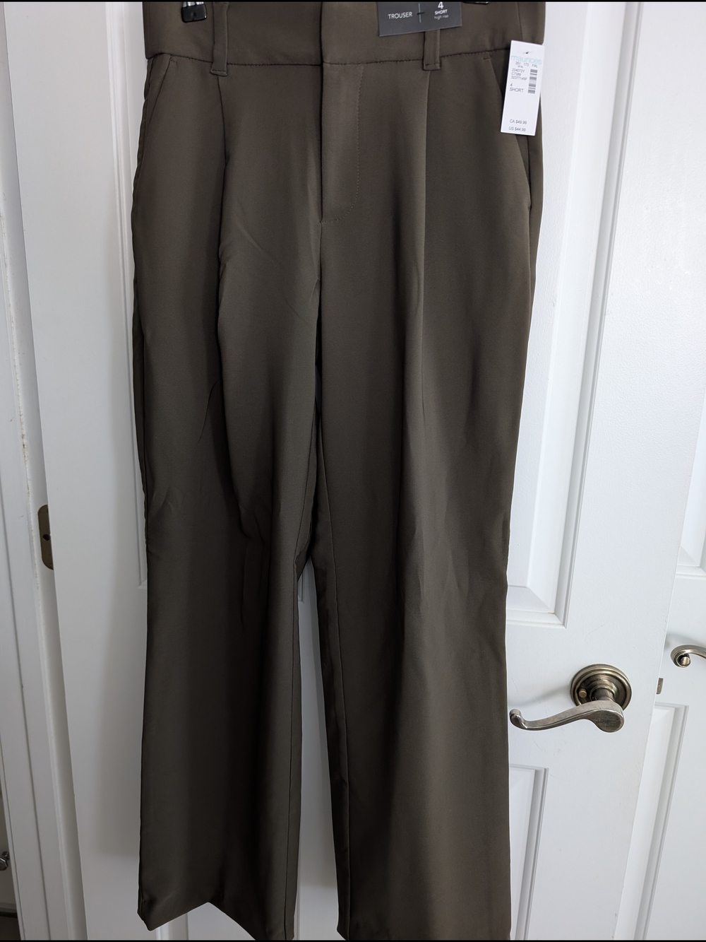 Maurices Olive/Brown Straight-Leg Dress Pants. Size 4 Short Inseam 27